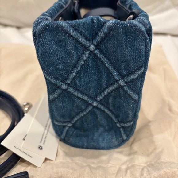 Tory Burch Mini Denim Fleming Tote Bag - Picture 4 of 8